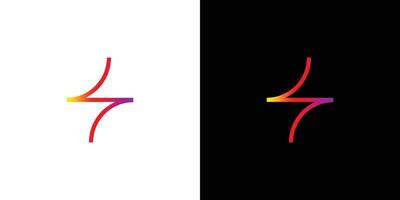 design de logotipo de iniciais de letra simples e moderno 2 vetor