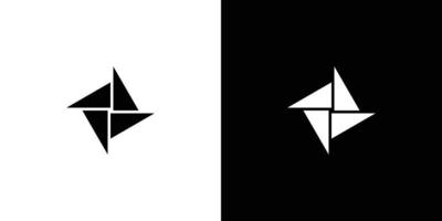 design de logotipo de hélice de papel simples e moderno vetor