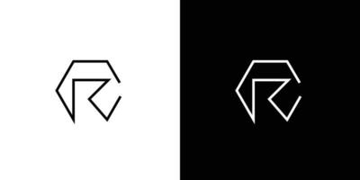 design de logotipo de iniciais de letra cr moderno e sofisticado vetor