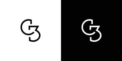 design de logotipo inicial de carta gb moderno e profissional vetor