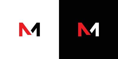 design de logotipo inicial de letra m1 moderno e profissional vetor