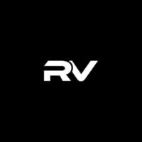 arquivo de vetor gratuito de design de logotipo de carta rv