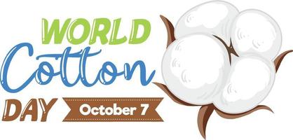 modelo de banner do dia mundial do algodão vetor