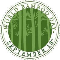 dia mundial do bambu 18 de setembro vetor