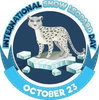 dia internacional do leopardo da neve vetor