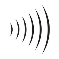 ícone de onda de rádio de som vetor conexão de sinal de som wifi para design gráfico, logotipo, site, mídia social, aplicativo móvel, ilustração de interface do usuário