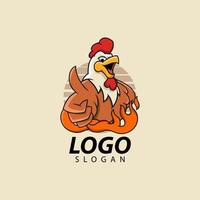 logotipo de mascote de frango vetor