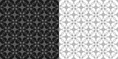 padrão geométrico sem costura com círculos que se cruzam, pequenos losangos. padrão abstrato com linhas finas, geometria delicada. vetor. vetor