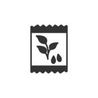 elementos do vetor de símbolo de ícones de pacote de sementes para web infográfico