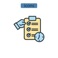 ícones de preparação símbolo elementos vetoriais para infográfico web vetor