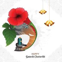 fundo do cartão do festival utsavganesh chaturthi vetor