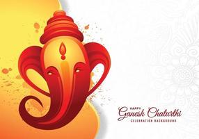 fundo de festival de cartão mitológico ganesh chaturthi lindo vetor