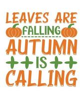 as folhas estão caindo o outono está chamando vetor