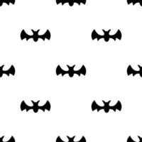 padrão sem emenda com morcegos silhueta preta. textura de dia das bruxas. ilustração vetorial. vetor
