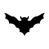 silhueta negra de morcego isolado no fundo branco. elemento decorativo de halloween. ilustração vetorial para qualquer projeto vetor