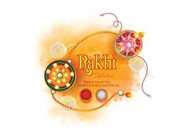 ilustração de rakhi decorado para festival indiano conceito de festival de irmão e irmã indiano vetor