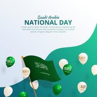 bandeira de mídia social do dia nacional da arábia saudita vetor