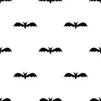 padrão sem emenda com morcegos silhueta preta. textura de dia das bruxas. ilustração vetorial. vetor