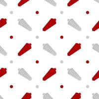 sem costura padrão com brinquedos de espiral de Natal vermelho e branco sobre fundo branco. brinquedo de redemoinho de natal de férias para abeto. ilustração vetorial. vetor