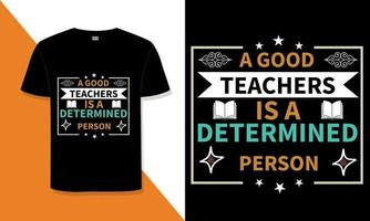 design de camiseta de tipografia de professor vetor