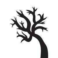 árvore do dia das bruxas. silhueta de árvore para o halloween vetor