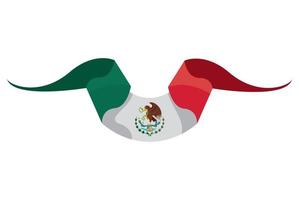 bandeira mexicana dobrada vetor