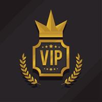 moldura vip com coroa vetor