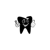 logotipo odontológico. ícone do logotipo dental isolado no fundo branco vetor