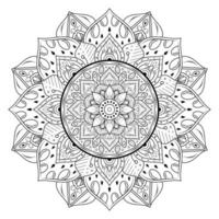 mandala de flor no estilo de estrutura de tópicos vetor