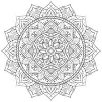 mandala circular da flor vetor