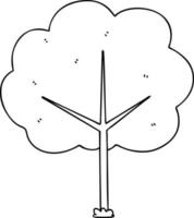 árvore de desenho animado de desenho de linha peculiar vetor