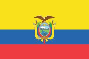 Vector bandeira do Equador, ilustração da bandeira do Equador.