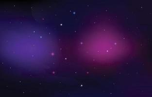 lindo céu noturno vista de espaço estrelas fundo vetor