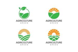 coleção de logotipos de agricultura vetor