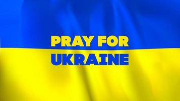 bandeira ucraniana amarela azul com parar a guerra nas letras da ucrânia. parar a agressão da rússia contra a ucrânia. vetor