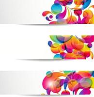 banners web abstratos com arco colorido para seu design www vetor