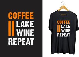 design de camiseta de tipografia exclusiva de café, citações svg de café, artesanato de café vetor