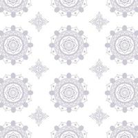 fundo branco de design de padrão de tecido mandala moderno vetor