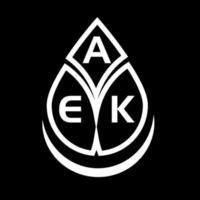 aek conceito de logotipo de carta de círculo criativo. design de letras aek. vetor