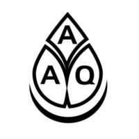 design de logotipo de letra aaq em fundo preto. conceito de logotipo de carta de círculo criativo aaq. design de letra aaq. vetor