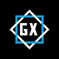 gx conceito de logotipo de carta de círculo criativo. gx design de letras. vetor
