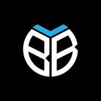 conceito de logotipo de carta de círculo criativo bb. design de letra bb. vetor