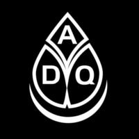 conceito de logotipo de carta de círculo criativo adq. design de letra adq. vetor