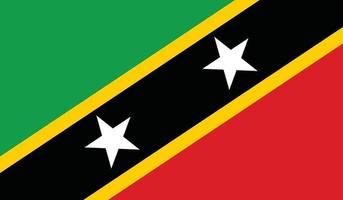 ilustração vetorial da bandeira de São Cristóvão e Nevis. vetor