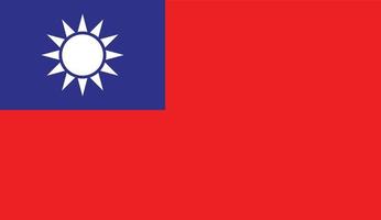 ilustração em vetor de bandeira de taiwan.