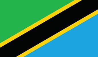 ilustração em vetor de bandeira da Tanzânia.