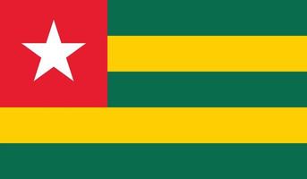 ilustração em vetor de bandeira do togo.