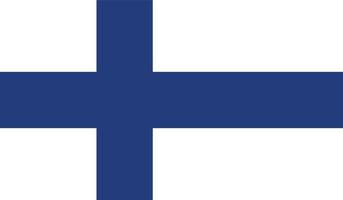ilustração em vetor de bandeira da Finlândia.