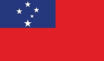 ilustração em vetor de bandeira de samoa.
