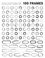 coleção de molduras redondas texturizadas vetor